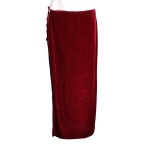 Fashion Nova Red Velvet Maxi Skirt size 2x